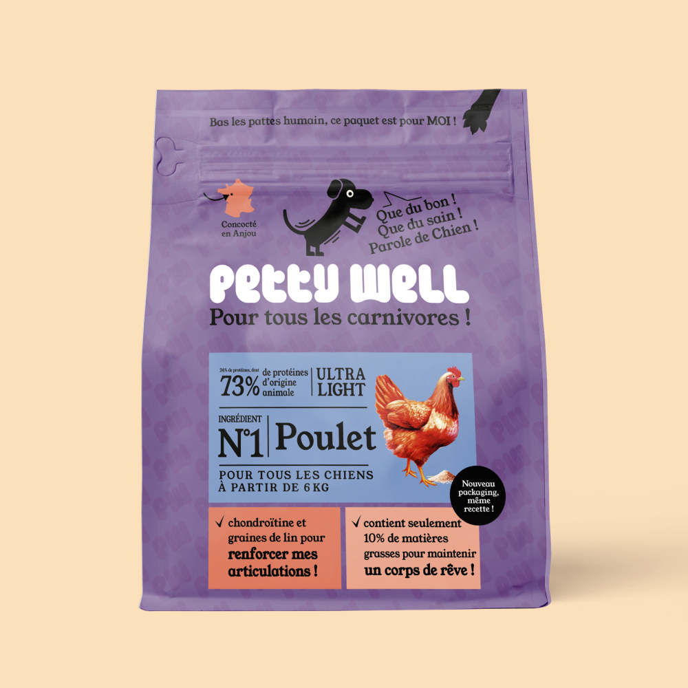 Croquettes Chien Stérilisé Surpoids Ultra light - Poulet -  avec céréales