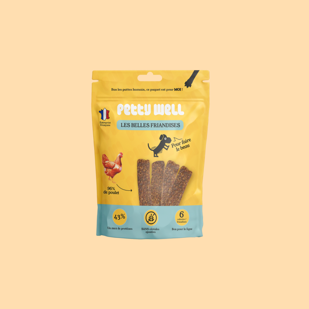 Friandises Chien - Poulet & Légumes - Lamelles