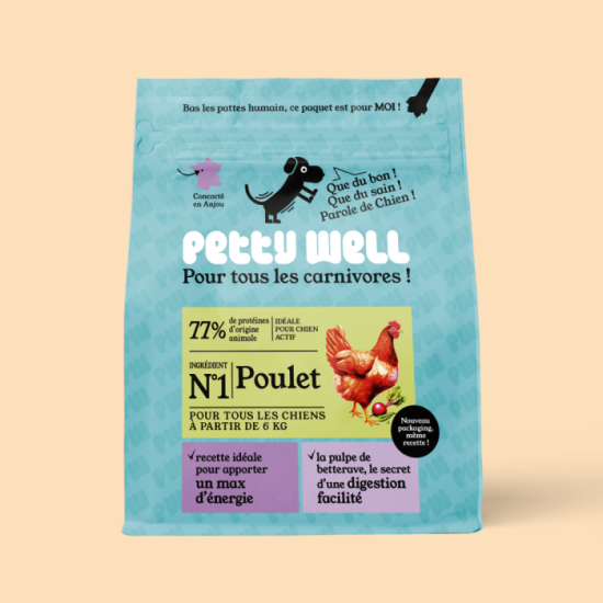 Croquettes Chien Actif - Poulet - avec céréales