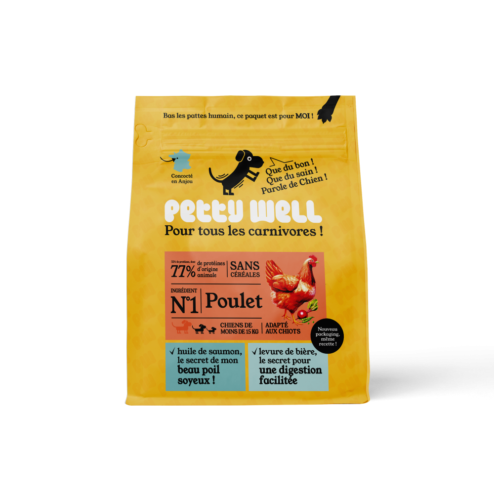 Croquettes Chiot - Poulet - sans céréales - PACK 20KG