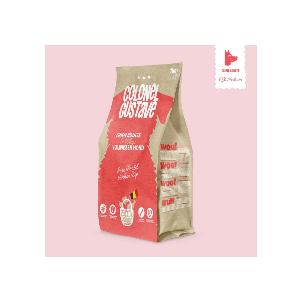 Croquettes Moyen & Grand Chien - Porc/poulet