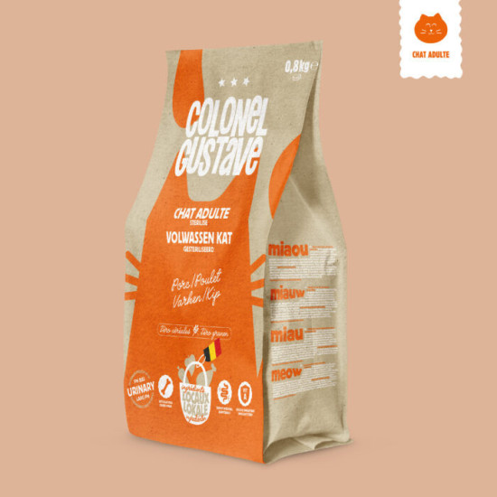 Croquettes Chat Stérilisé Urinary - Porc & Poulet - avec céréales